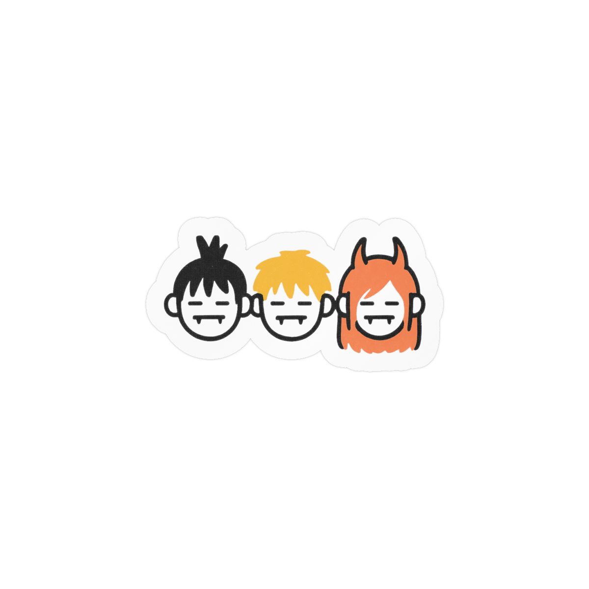Chainsaw Trio Sticker | Bold Vinyl Decal - alternate angle 1, merchandise