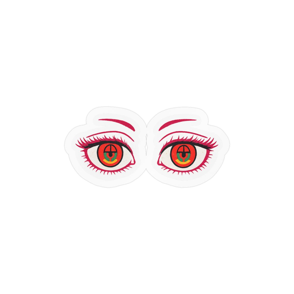 Power Eyes Sticker | Bold Intense Gaze Vinyl Decal - alternate angle 2, merchandise