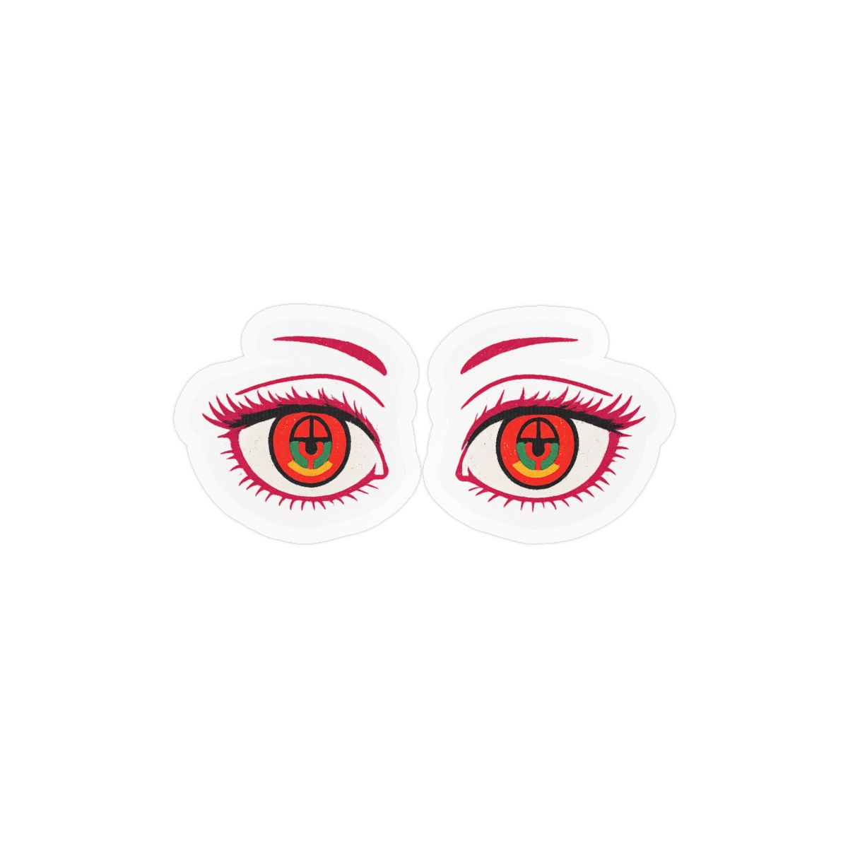 Power Eyes Sticker | Bold Intense Gaze Vinyl Decal - alternate angle 3, merchandise