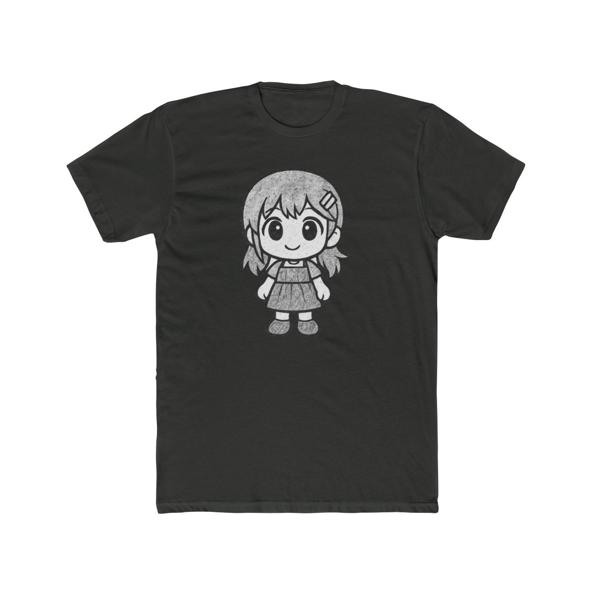 Cute Chibi Cartoon Character Minimalist T-Shirt - alternate angle 2, merchandise