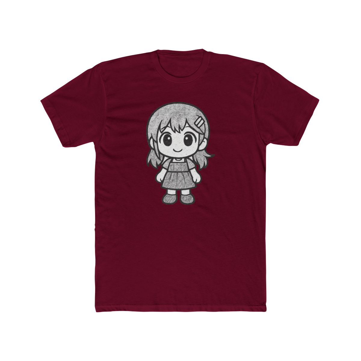 Cute Chibi Cartoon Character Minimalist T-Shirt - alternate angle 3, merchandise