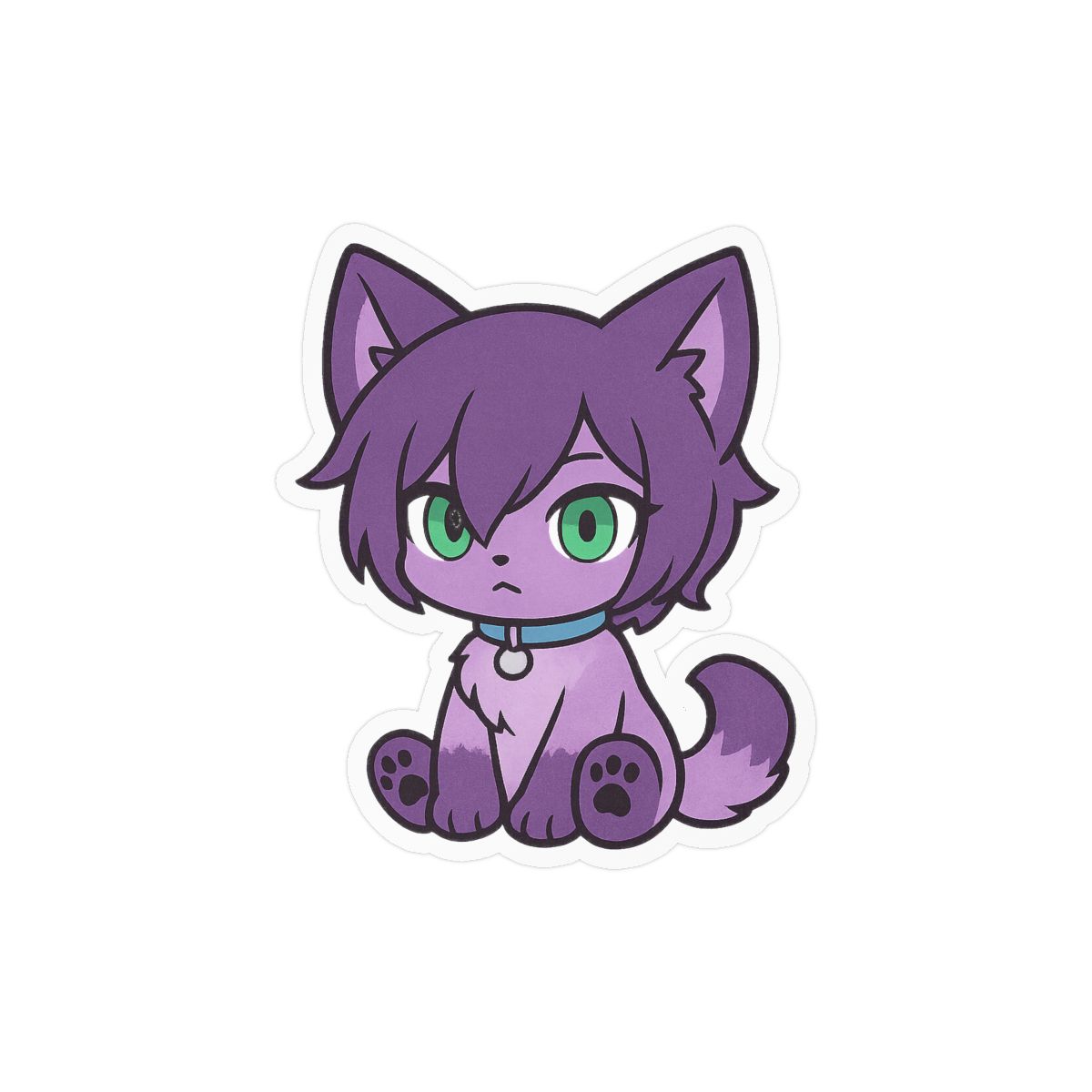 Reze Cat Sticker | Cute Anime Vinyl Decal - alternate angle 1, merchandise