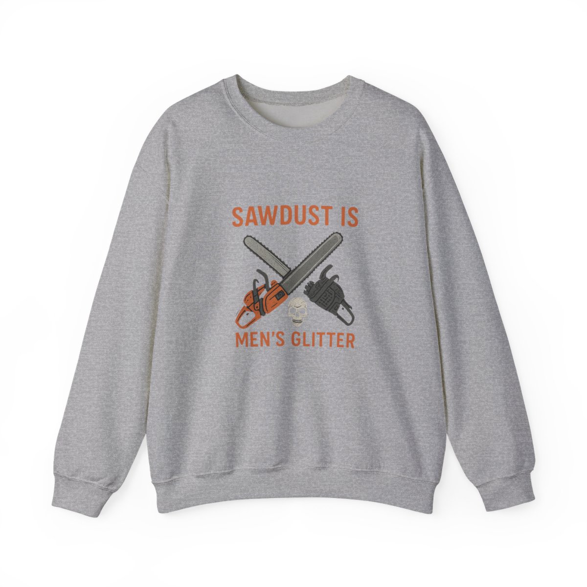 Sustainable Stanley/Stella Radder Oversized Organic Sweatshirt Sawdust Is Glitter: Chainsaw Humor & Skull - alternate angle 5, merchandise