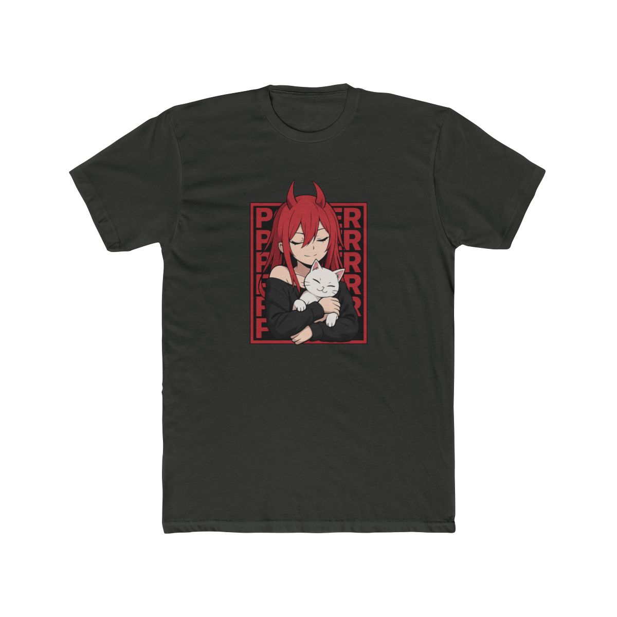 Horned Demoness Power Cat | Anime Waifu Tee, Otaku Shirt, Fan Gift