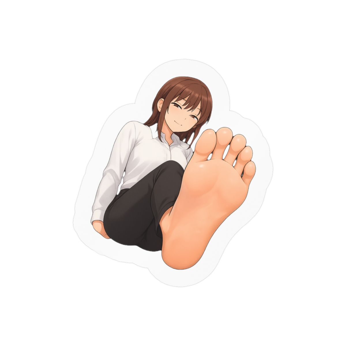 Makima Waifu Feet Pose | Chainsaw Man Sticker, Anime Waifu Decal, Manga Fan Gift - Official Stickers merchandise