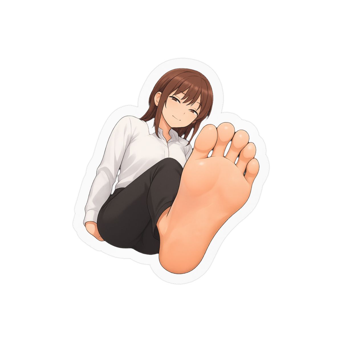 Makima Waifu Feet Pose | Chainsaw Man Sticker, Anime Waifu Decal, Manga Fan Gift - alternate angle 3, merchandise