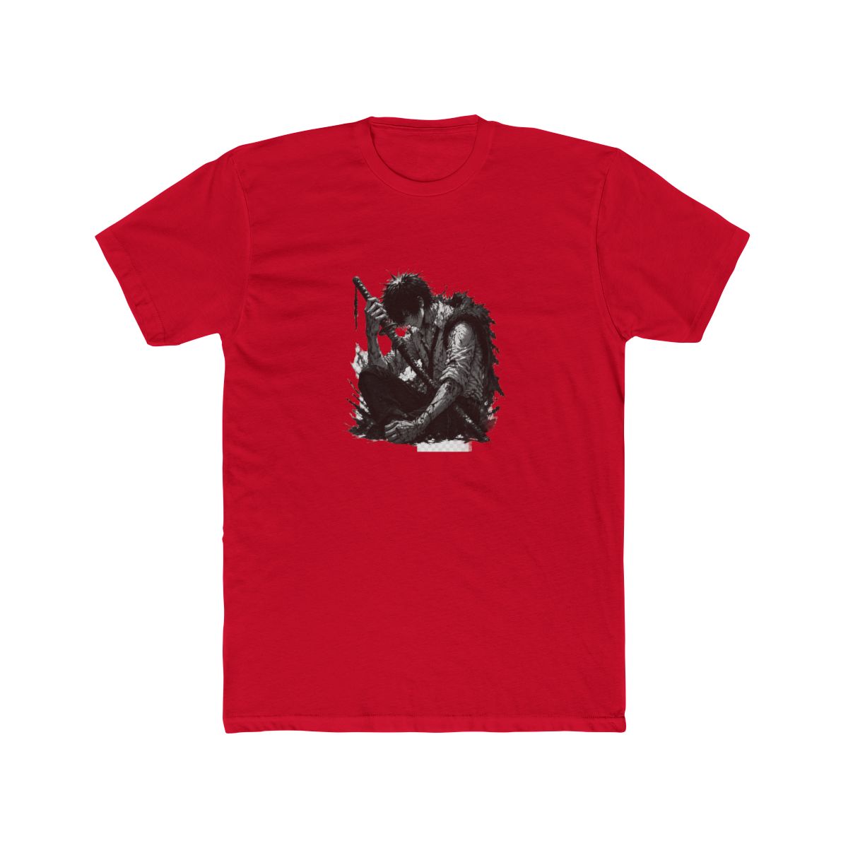 Denji Chainsaw Man Katana Battle Art T Shirt - alternate angle 2, merchandise