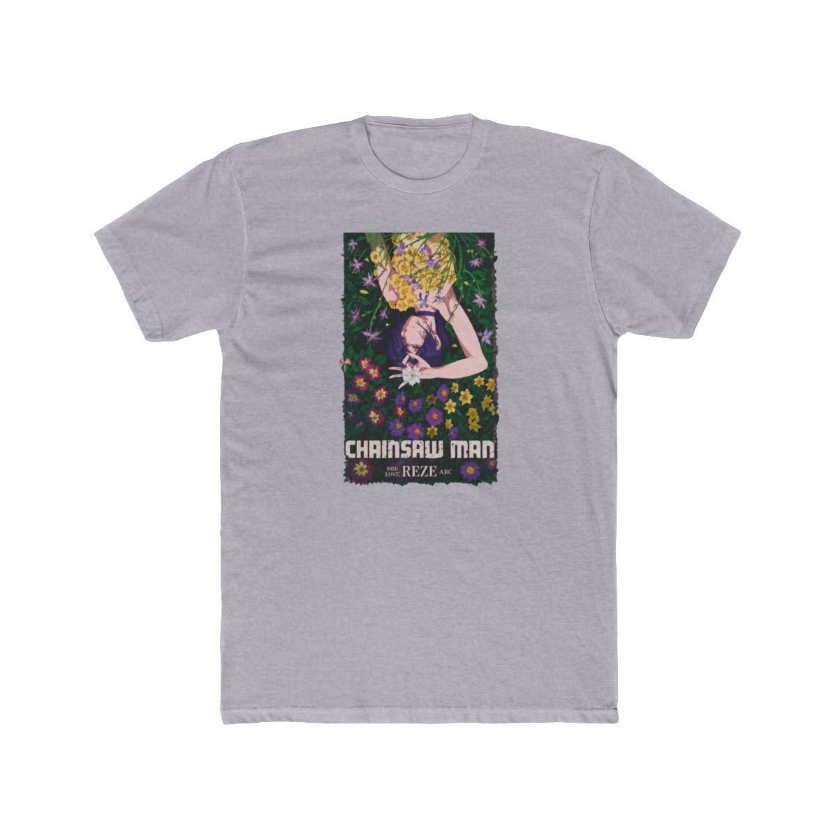 Chainsaw Man The Movie: Reze Arc Flower Dark Wash T Shirt