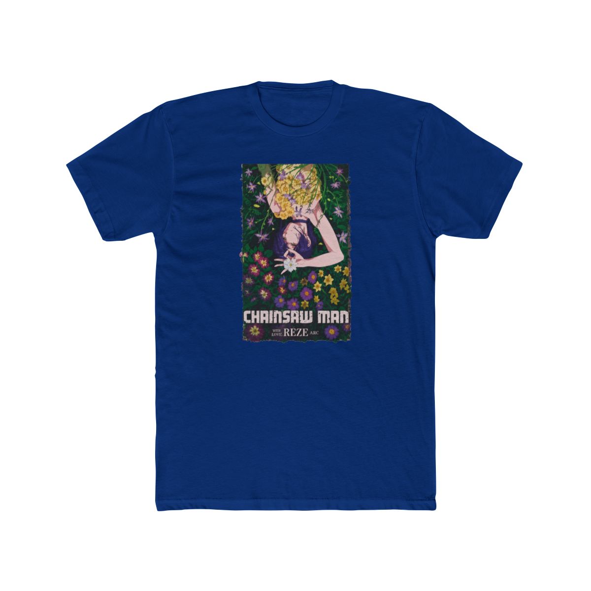 Chainsaw Man The Movie: Reze Arc Flower Dark Wash T Shirt - alternate angle 5, merchandise