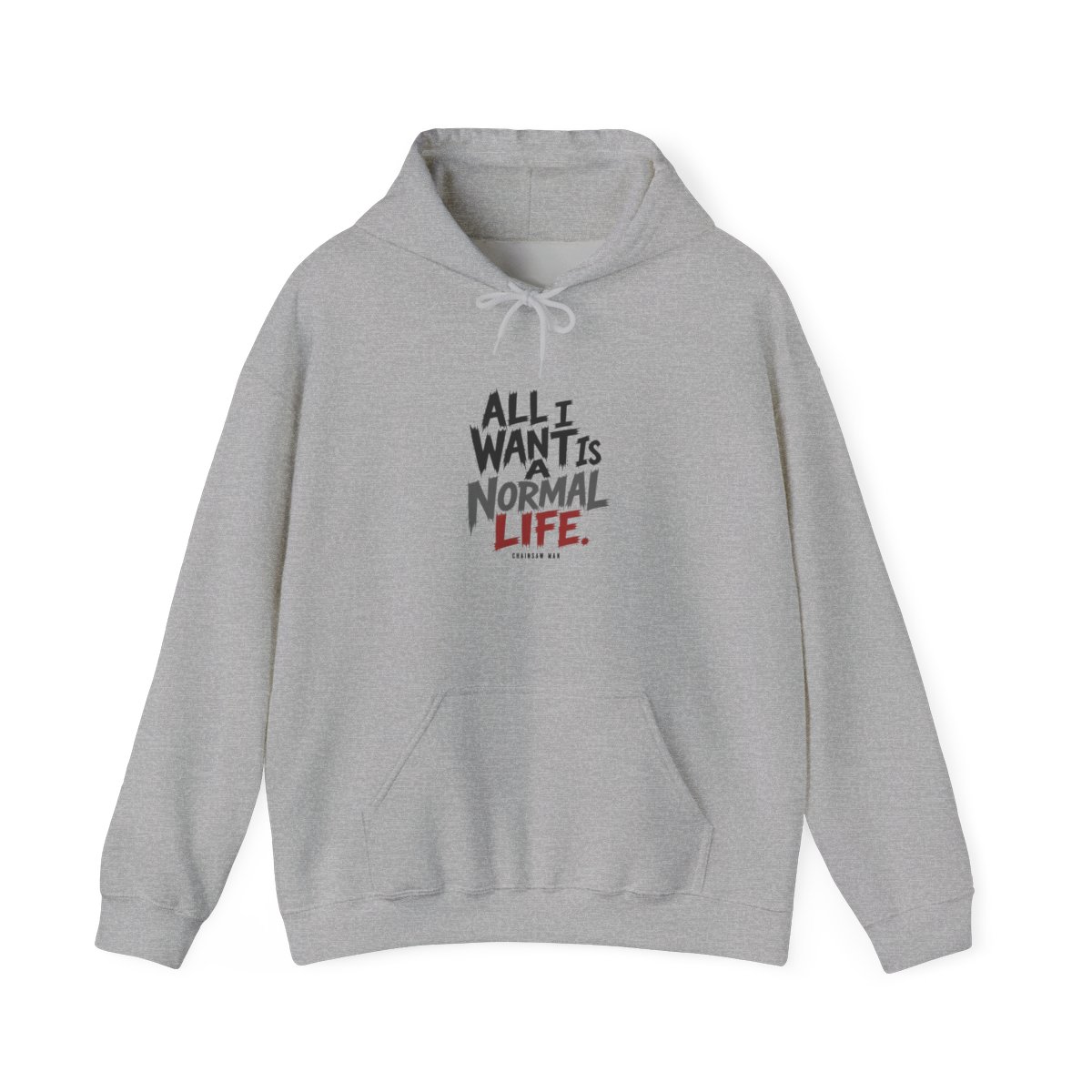Chainsaw Man "All I want is a normal life." Hoodie - alternate angle 2, merchandise
