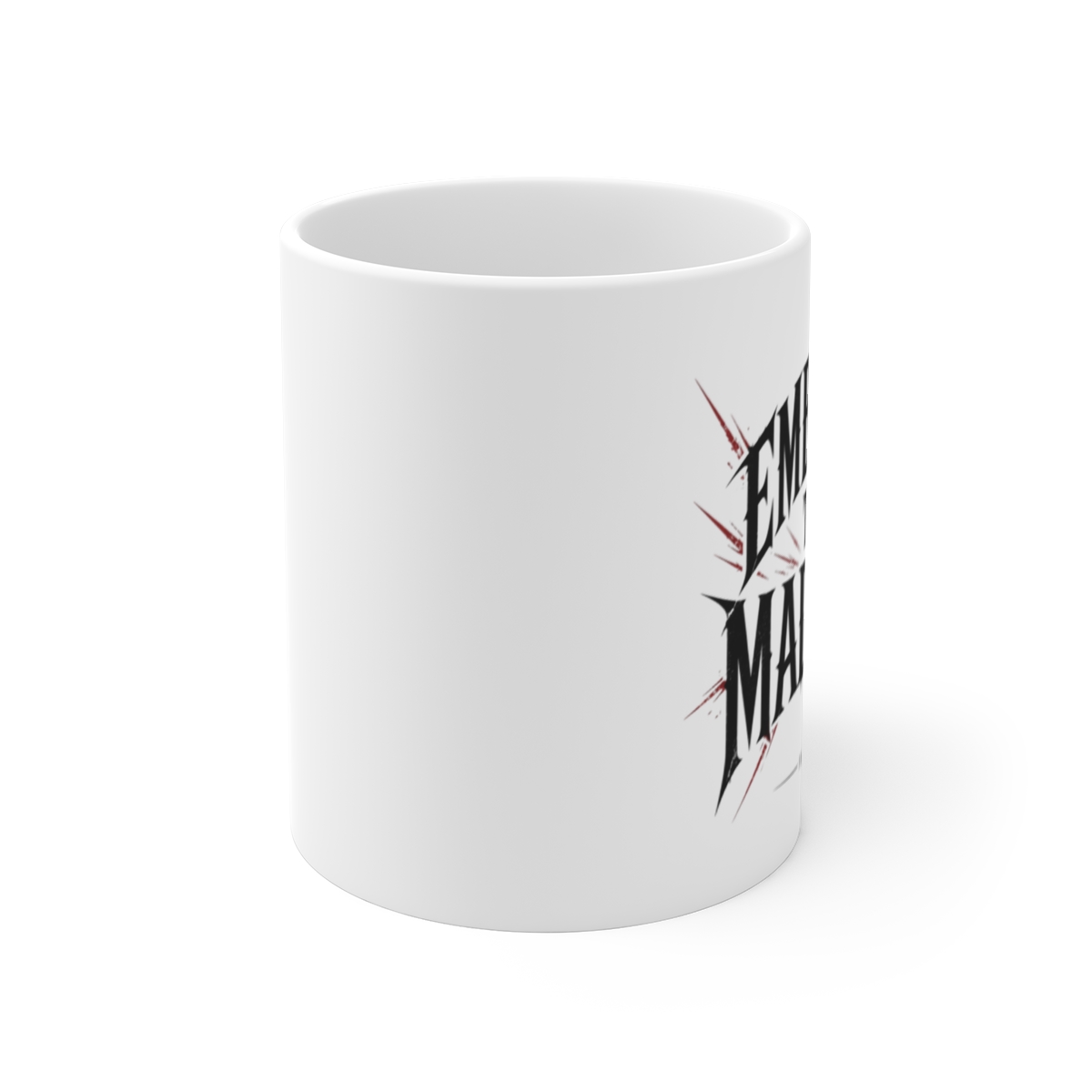 Chainsaw Man "Embrace the madness" White Mug - alternate angle 1, merchandise