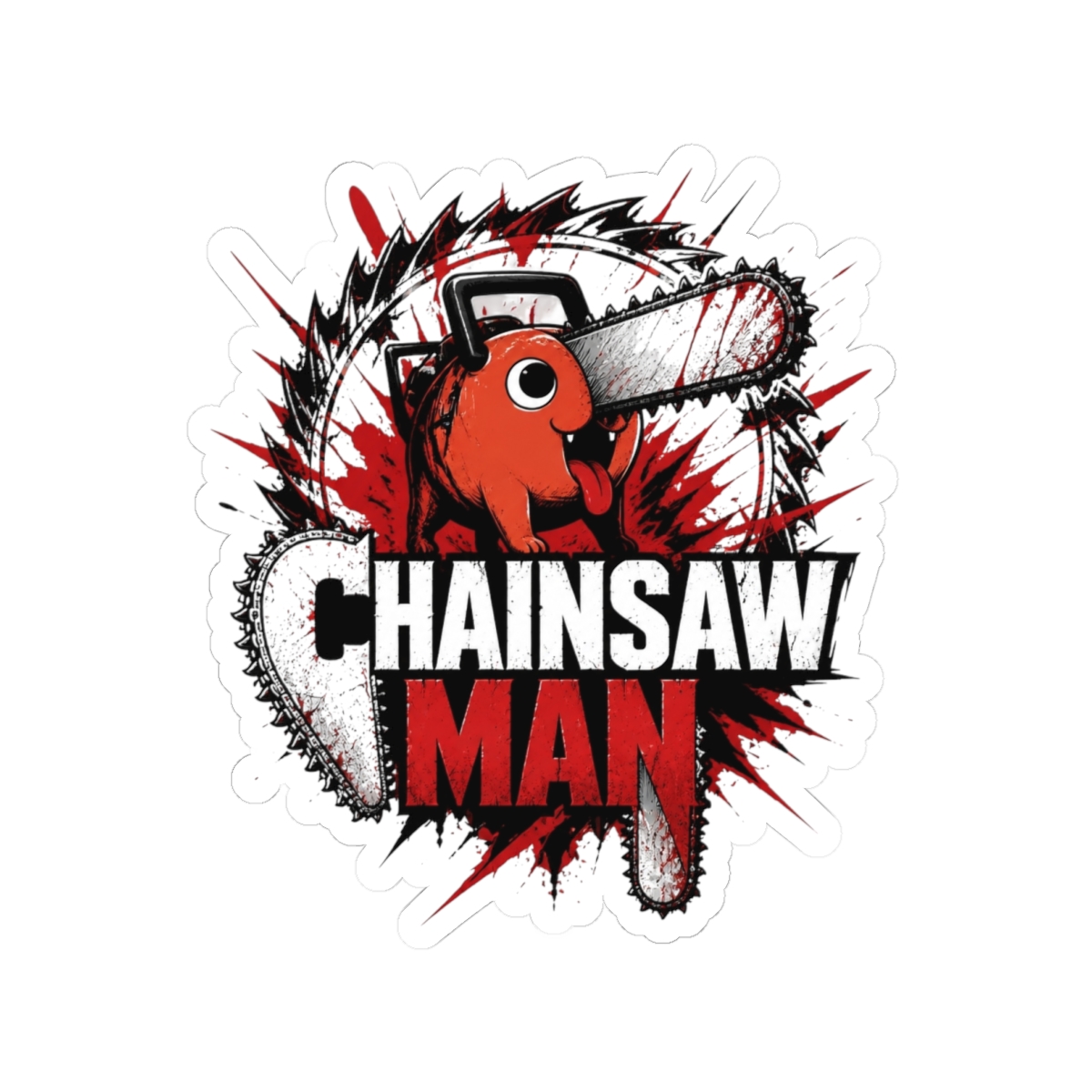 Chainsaw Man "Chainsaw Man" Sticker - alternate angle 2, merchandise