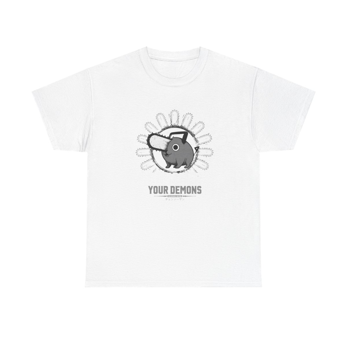 Chainsaw Man "CONQUER YOUR DEMONS" Unisex Tee - alternate angle 2, merchandise