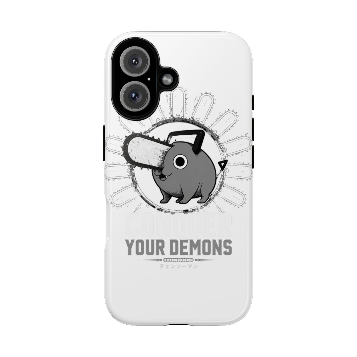 Chainsaw Man "CONQUER YOUR DEMONS" Phone Case - alternate angle 3, merchandise