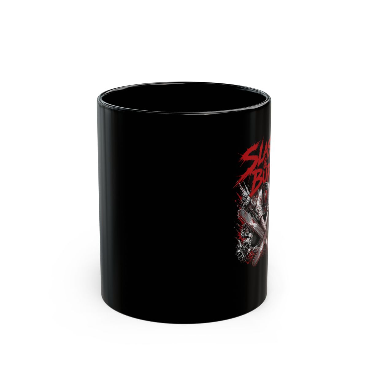 Chainsaw Man "Slash & Burn" Black Mug - alternate angle 1, merchandise